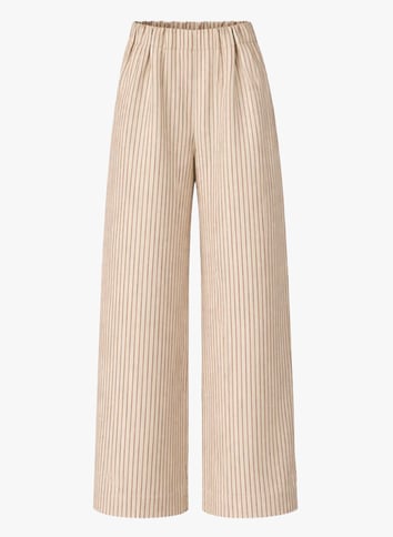 High-waisted wide striped pants BY BAR Red